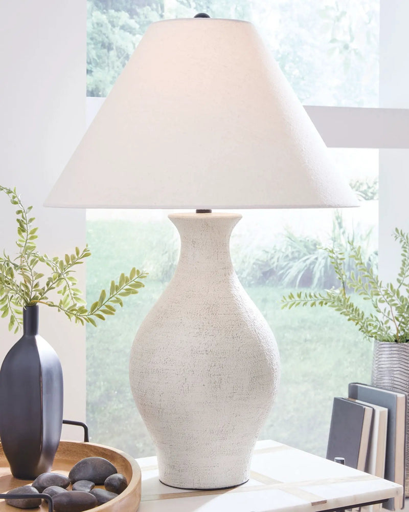 Ashbend - Ceramic Table Lamp - Antique White by Unique Piece Furniture