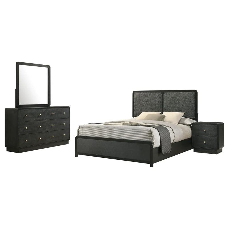 Cavelle 4-piece Queen Bedroom Set Black by Unique Piece Furniture