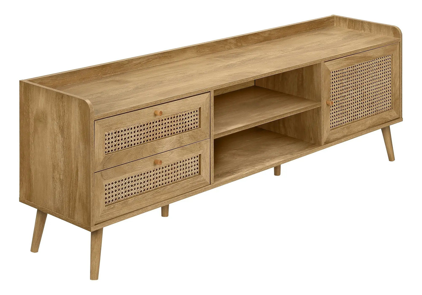 72-Inch Transitional TV Stand Console with Storage by HouseOfZazla