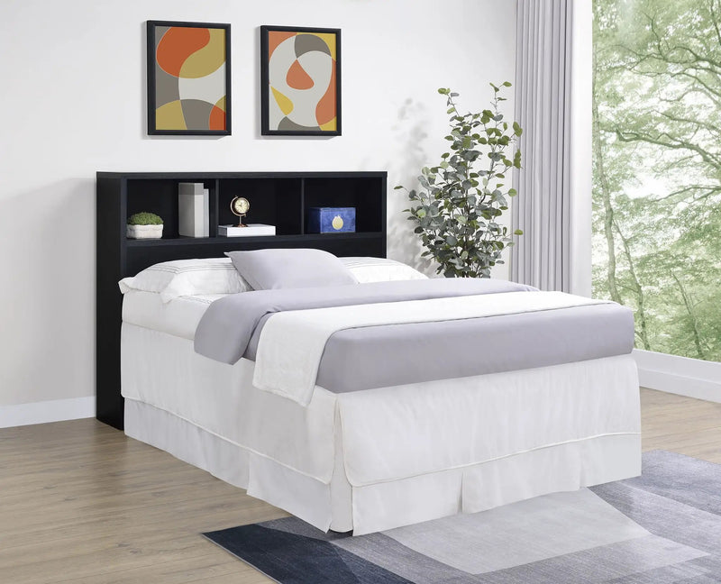 Westpark 49-inch Queen Bookcase Headboard Black by Unique Piece Furniture