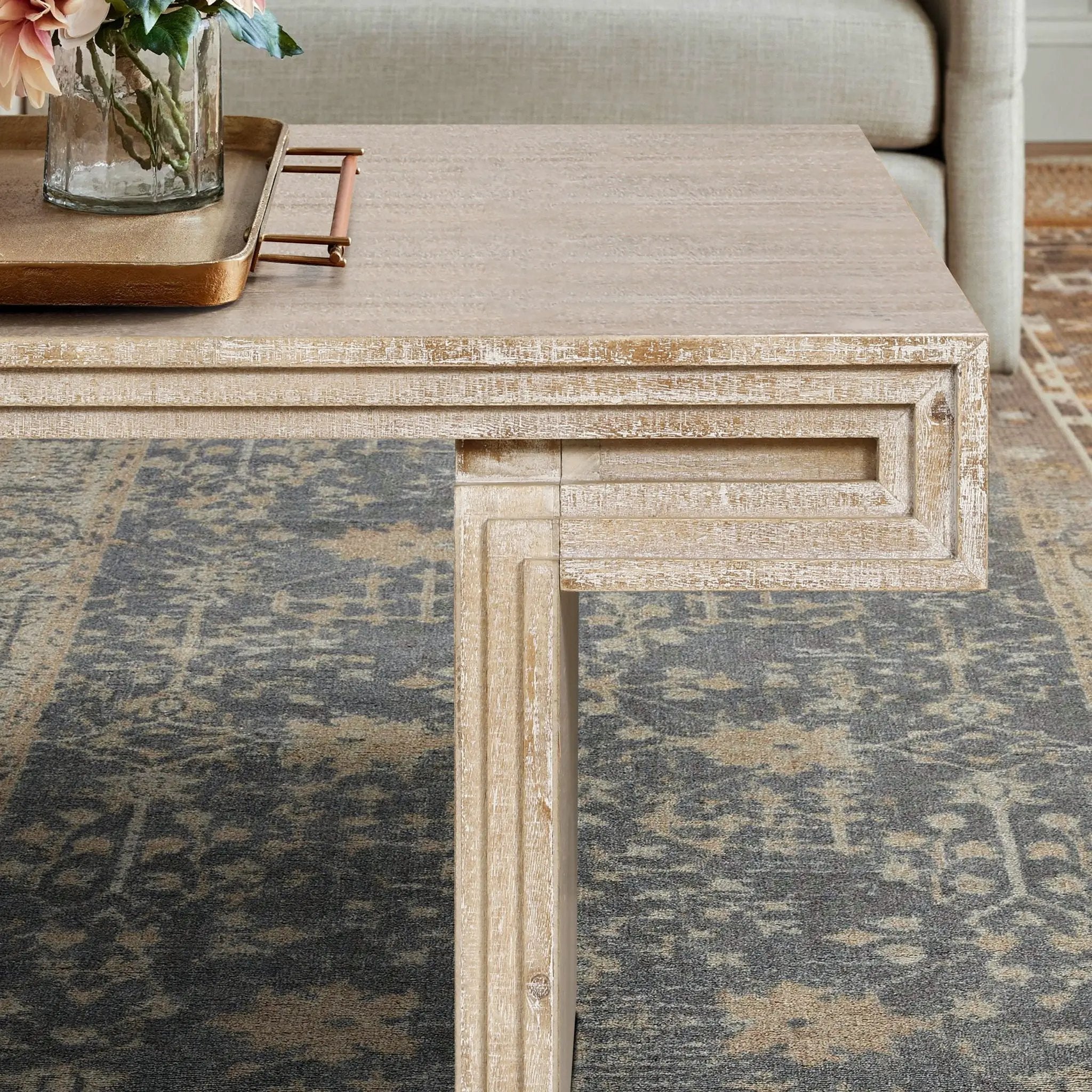 American Vintage Industrial Coffee Table, Double Tier Design by Unique Piece Furniture