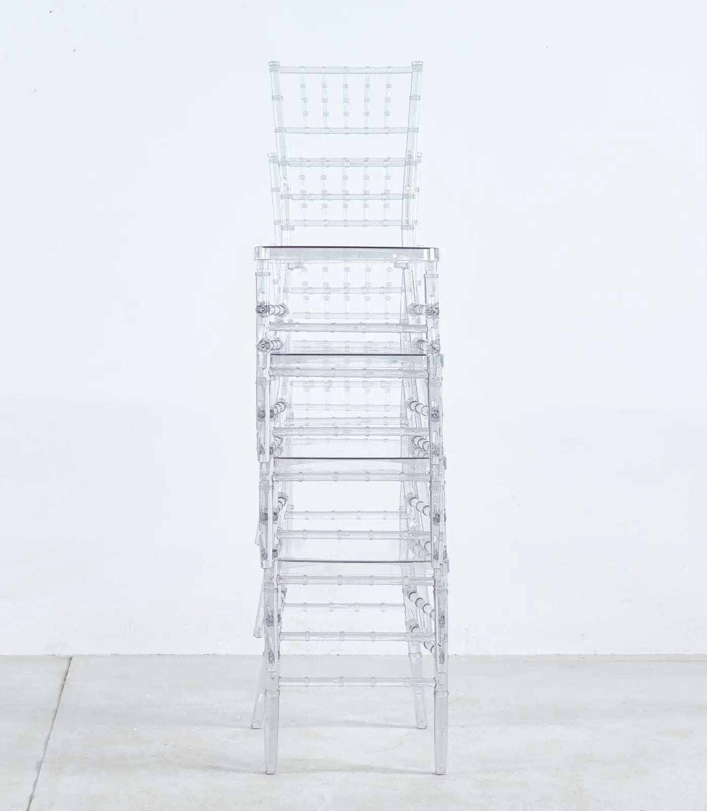 Welding Chair, Dining Chair, Plastic Seat (Set of 4) - Transparent by HouseOfZazla