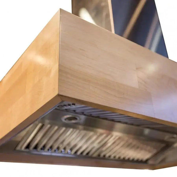 ZLINE 36"  Wooden Wall Mount Range Hood, Butcher Block, 681M-36, photo 2 of 13