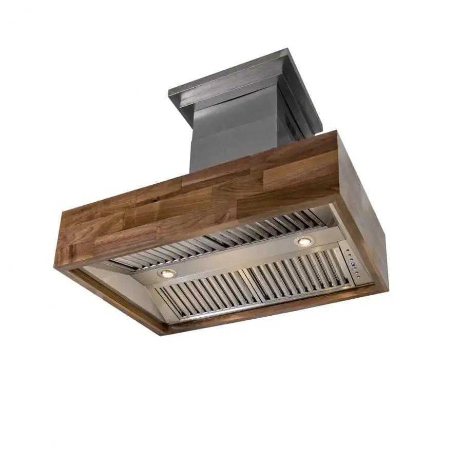 ZLINE 30" Wooden Wall Mount Range Hood Butcher Block, 681W-30 by Farmhouse Kitchen and Bath