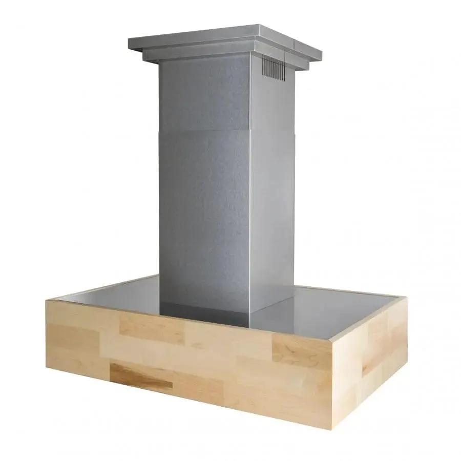 ZLINE 48" Wooden Island Range Hood, Butcher Block, 681iM-48 by Farmhouse Kitchen and Bath