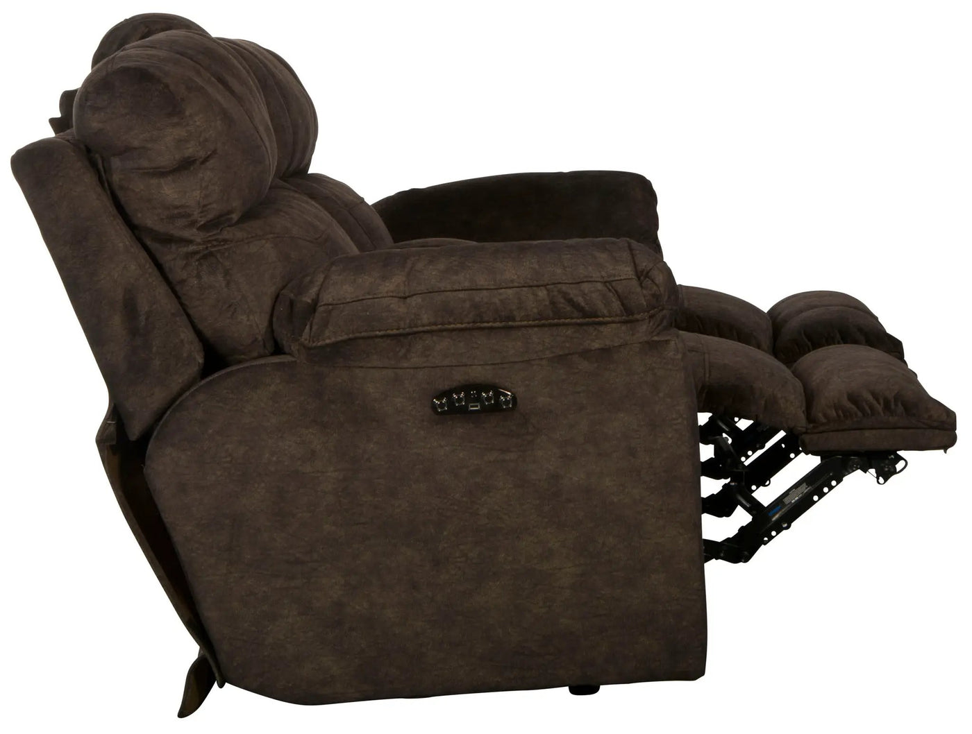 Sedona - Power Headrest Lay Flat Reclining Console Loveseat With Storage & Cupholders by Unique Piece Furniture
