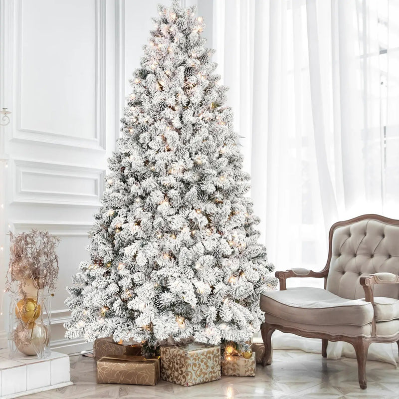 4FT Flocked Christmas Tree with 150 UL Lights by HouseOfZazla