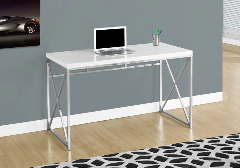 Computer Desk for Home Office, Laptop, Glossy Contemporary & Modern by HouseOfZazla