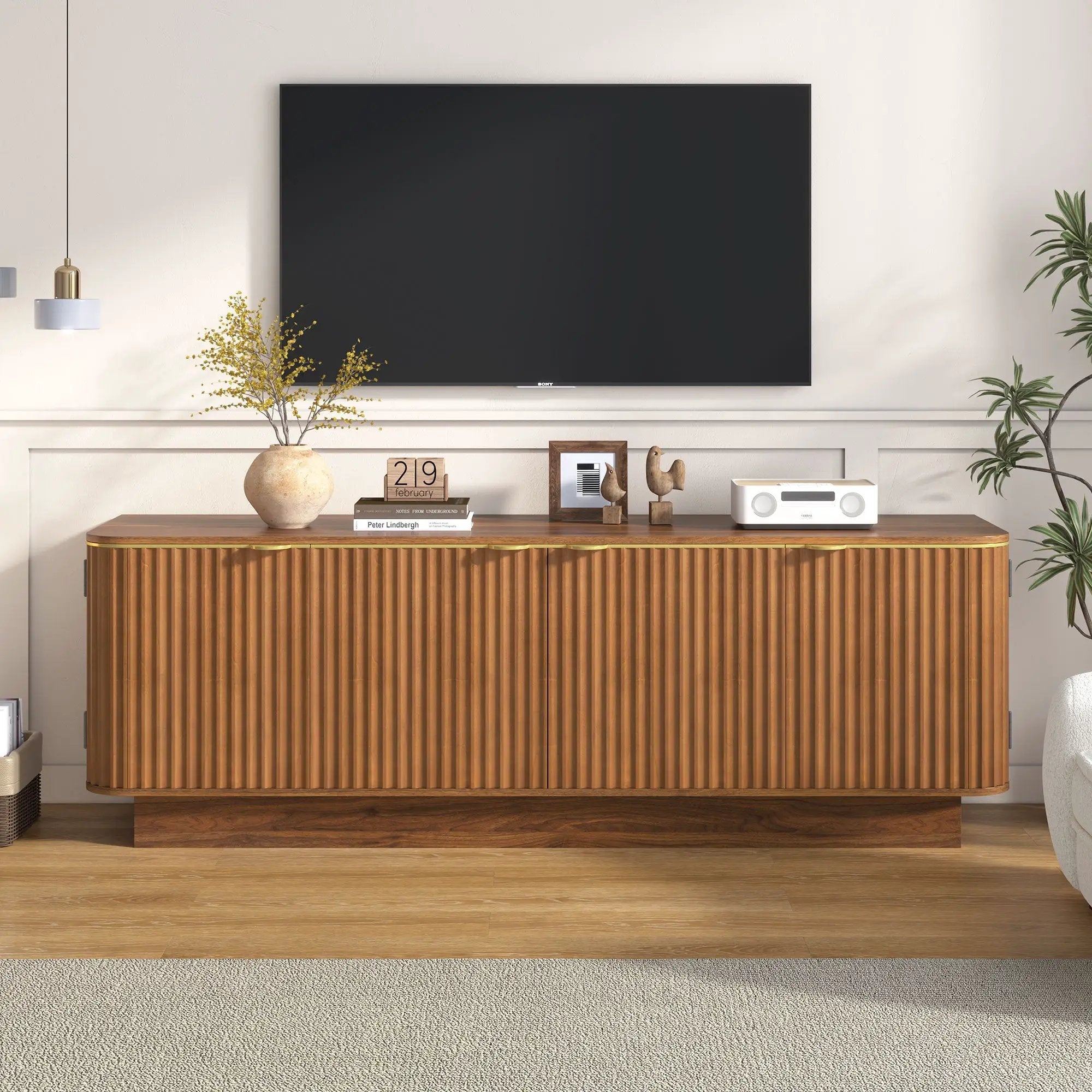 Vibe Haus Mid-Century Modern TV Stand for 70 Inch TV by HouseOfZazla