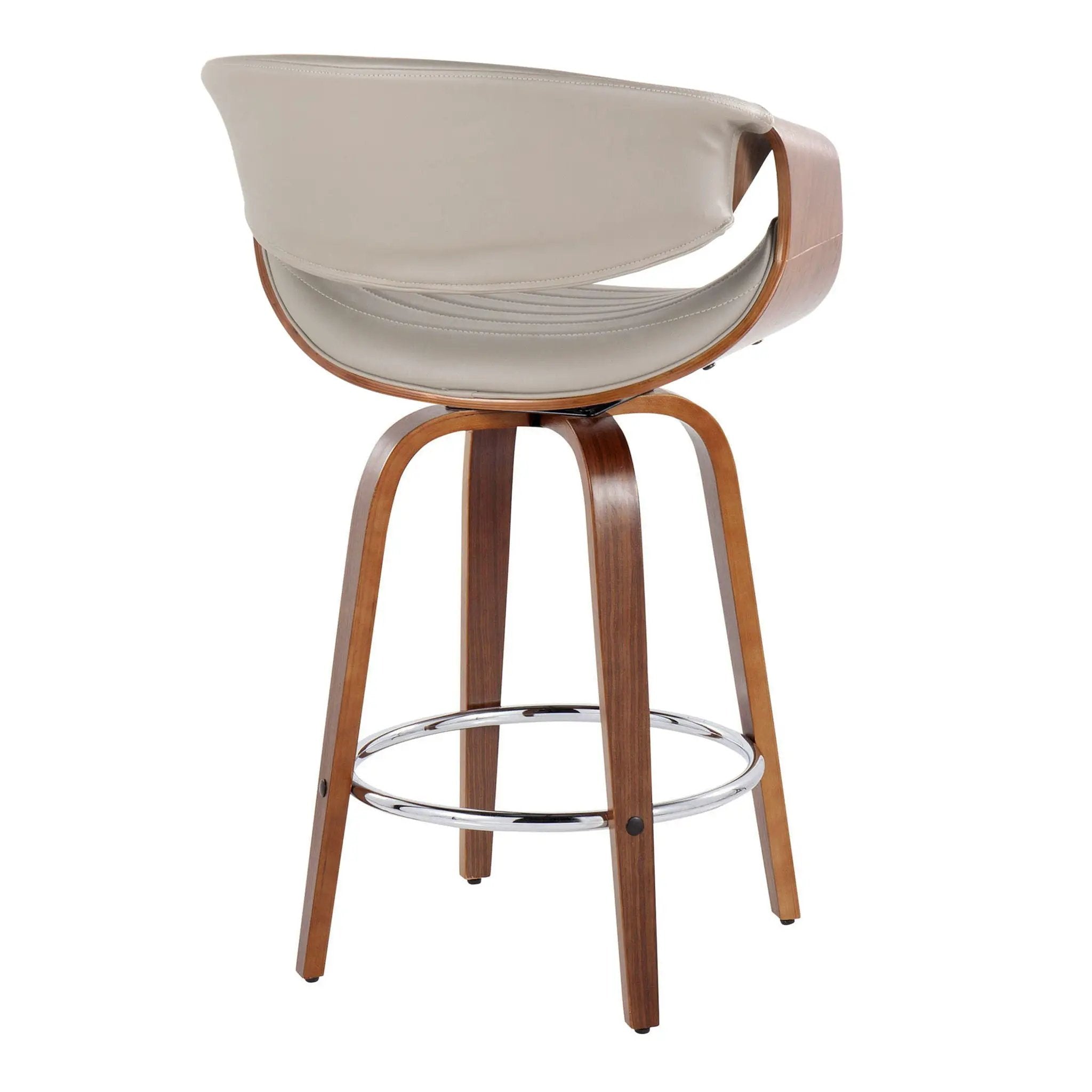 Symphony - Mid Century Modern Fixed Height Counter Stool & Swivel With Round Footrest (Set of 2) by Unique Piece Furniture