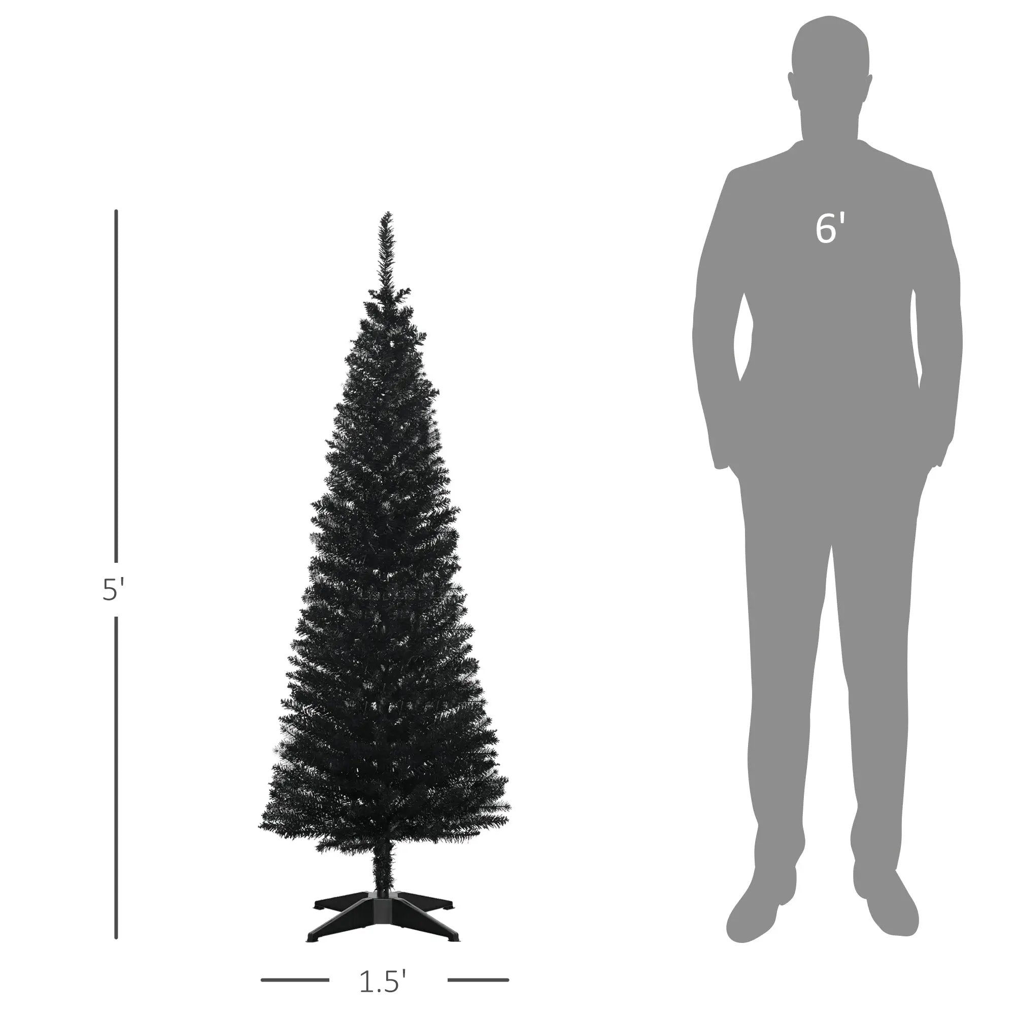 Slim Xmas Tree with Plastic Stand by HouseOfZazla
