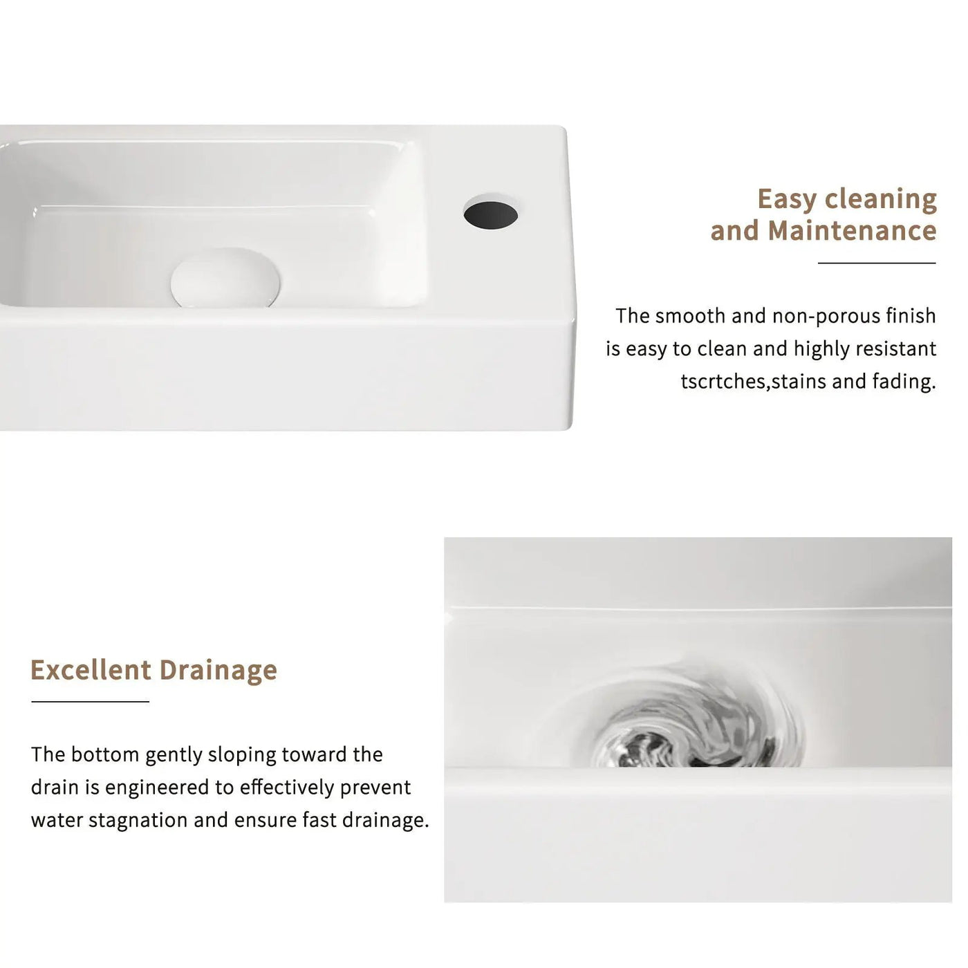 Wall Mounted Bathroom Sink With Faucet And Drain by HouseOfZazla