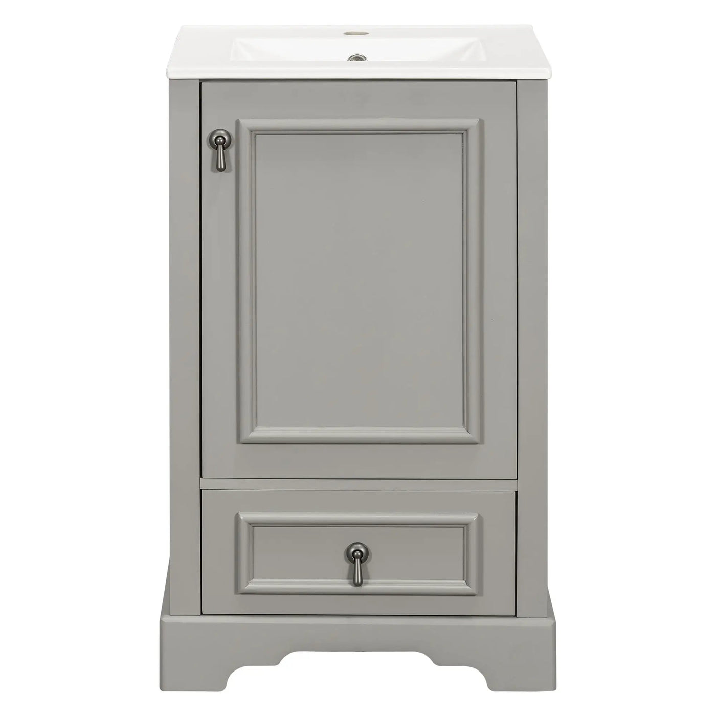 Bathroom Vanity With Sink, Soft Close Door, Adjustable U-Shaped Shelf by HouseOfZazla