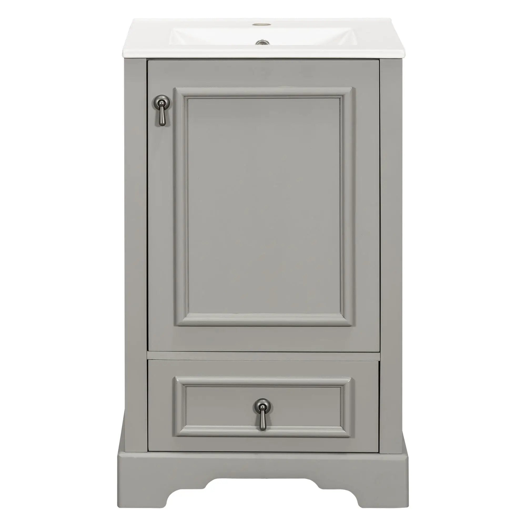 Bathroom Vanity With Sink, Soft Close Door, Adjustable U-Shaped Shelf