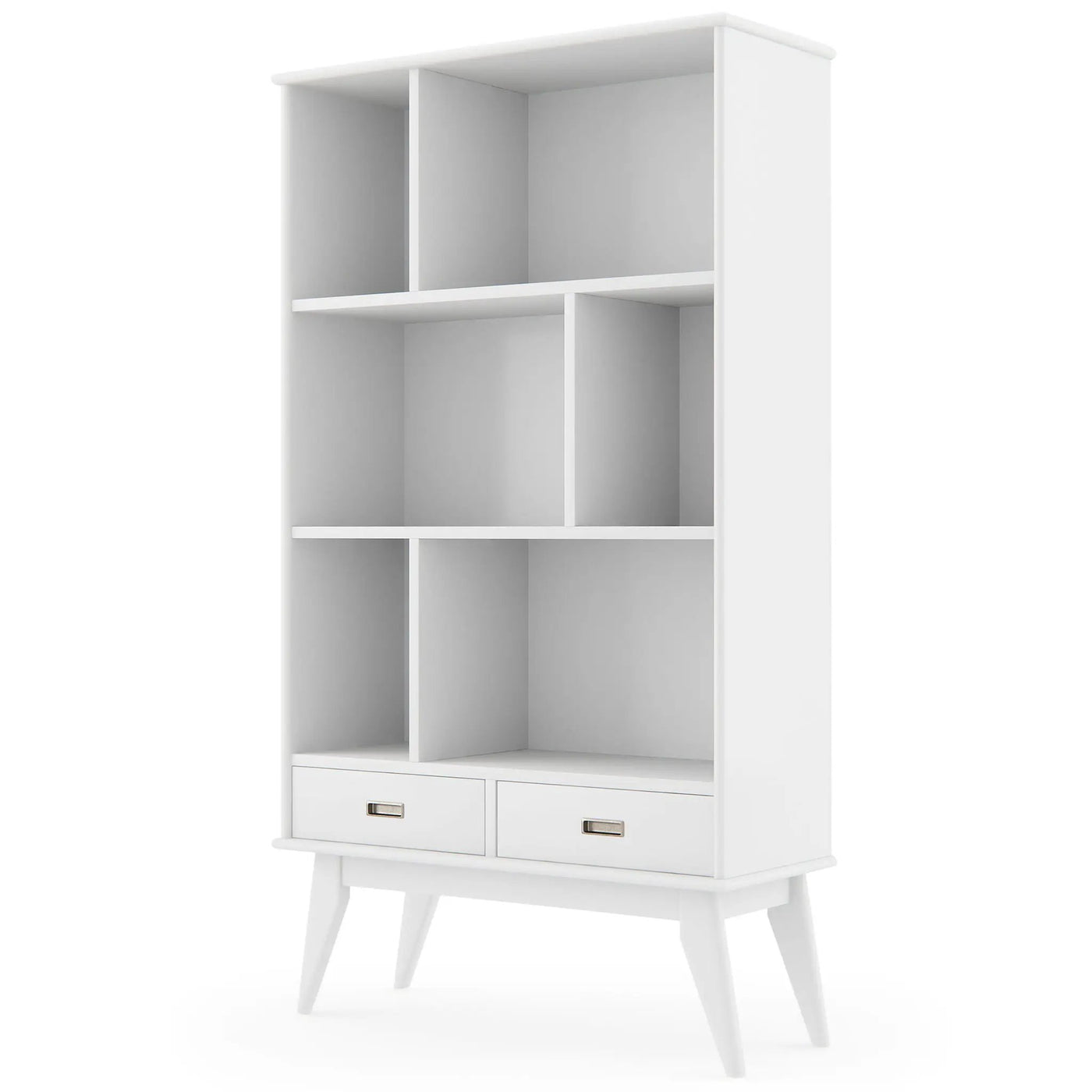 Draper - Mid Century Wide Bookcase And Storage Unit by HouseOfZazla