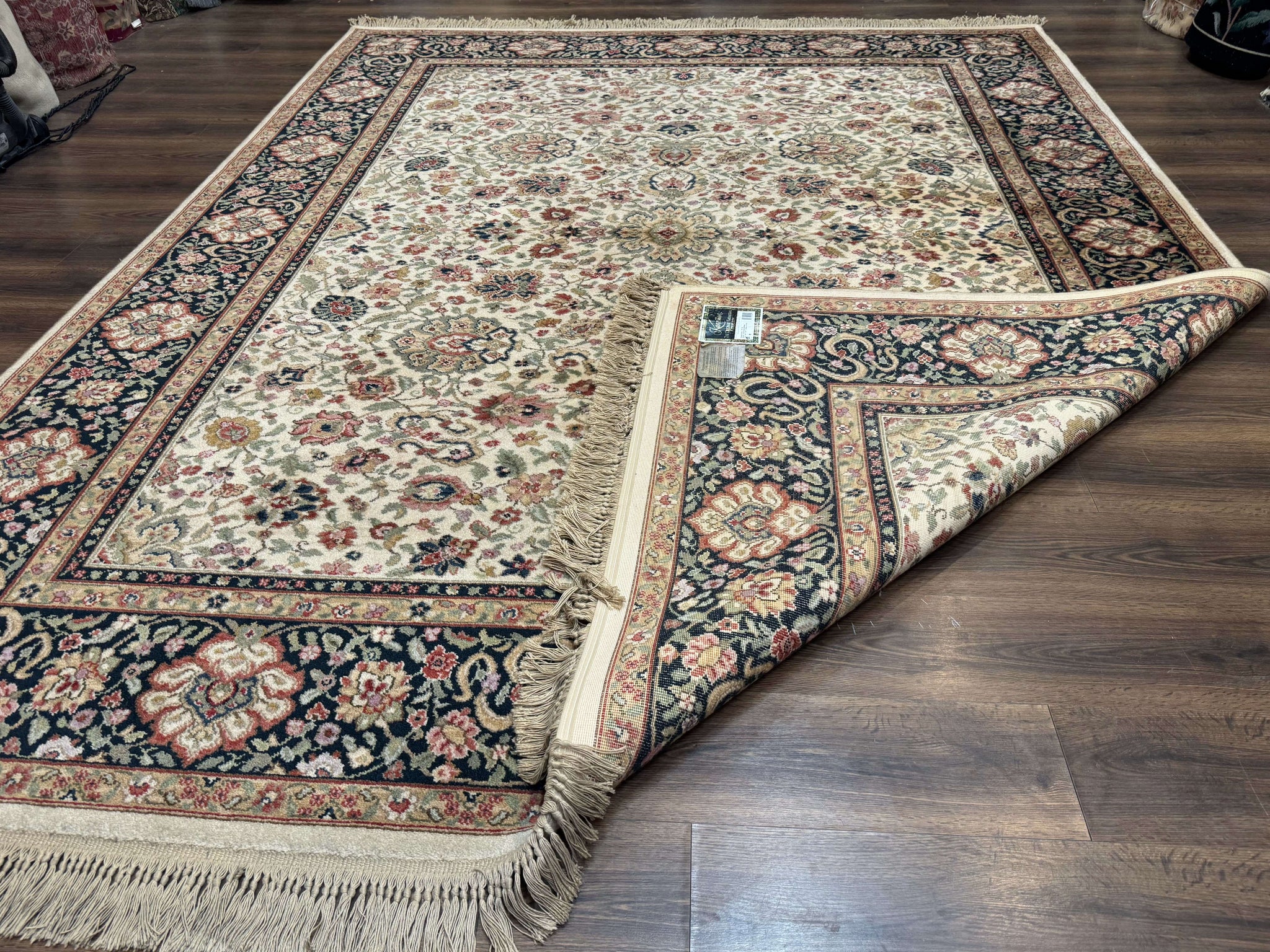 Karastan Rug 8.8 x 10.6 Ivory Indo Kirman #700/706, Wool Original Series by Jewel Rugs