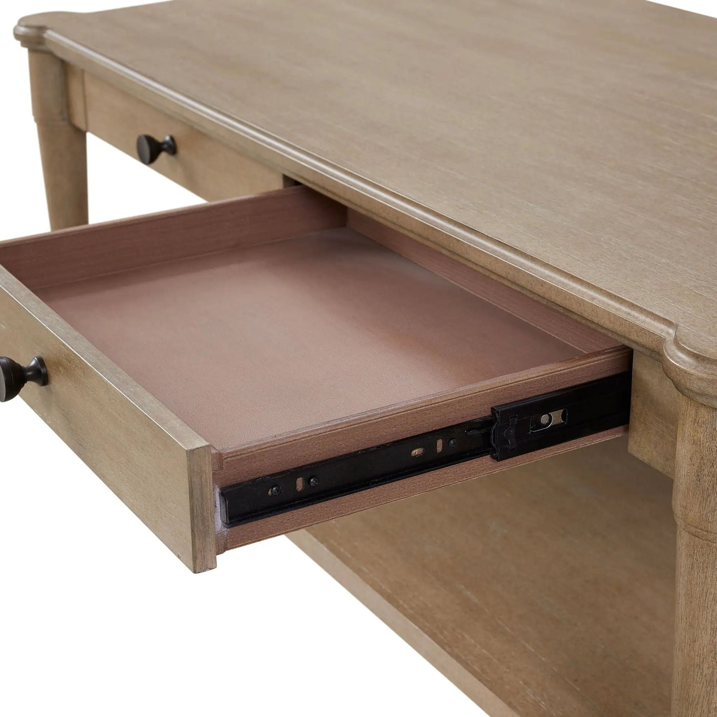 Cocktail Table With Two Storage Drawers And Casters by HouseOfZazla