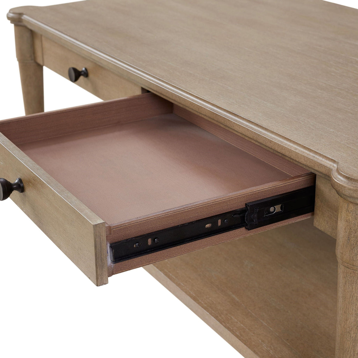 Cocktail Table With Two Storage Drawers And Casters, photo 4 of 12