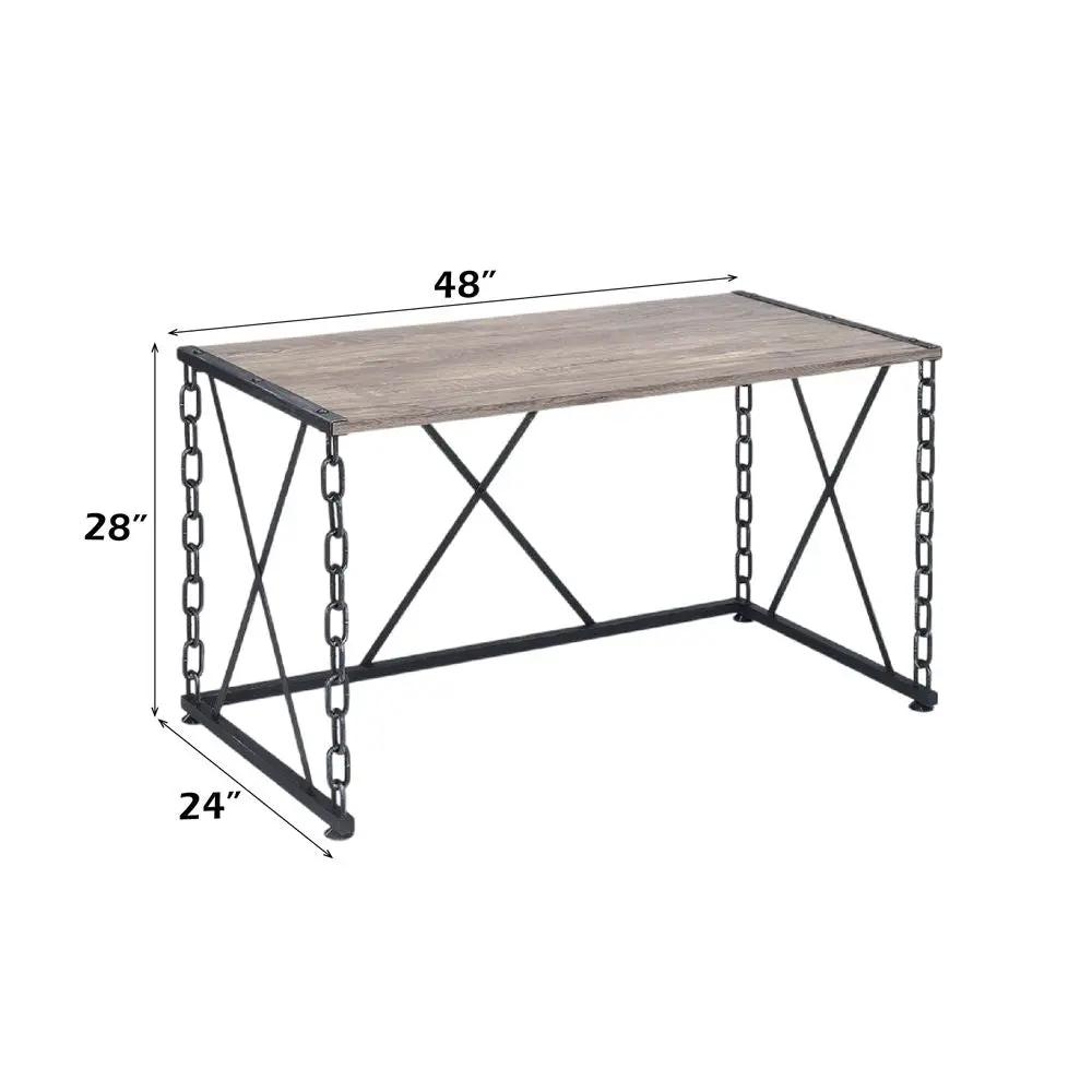 Jodie - Console Table (Same 92248) - Rustic Oak & Antique Black by Unique Piece Furniture
