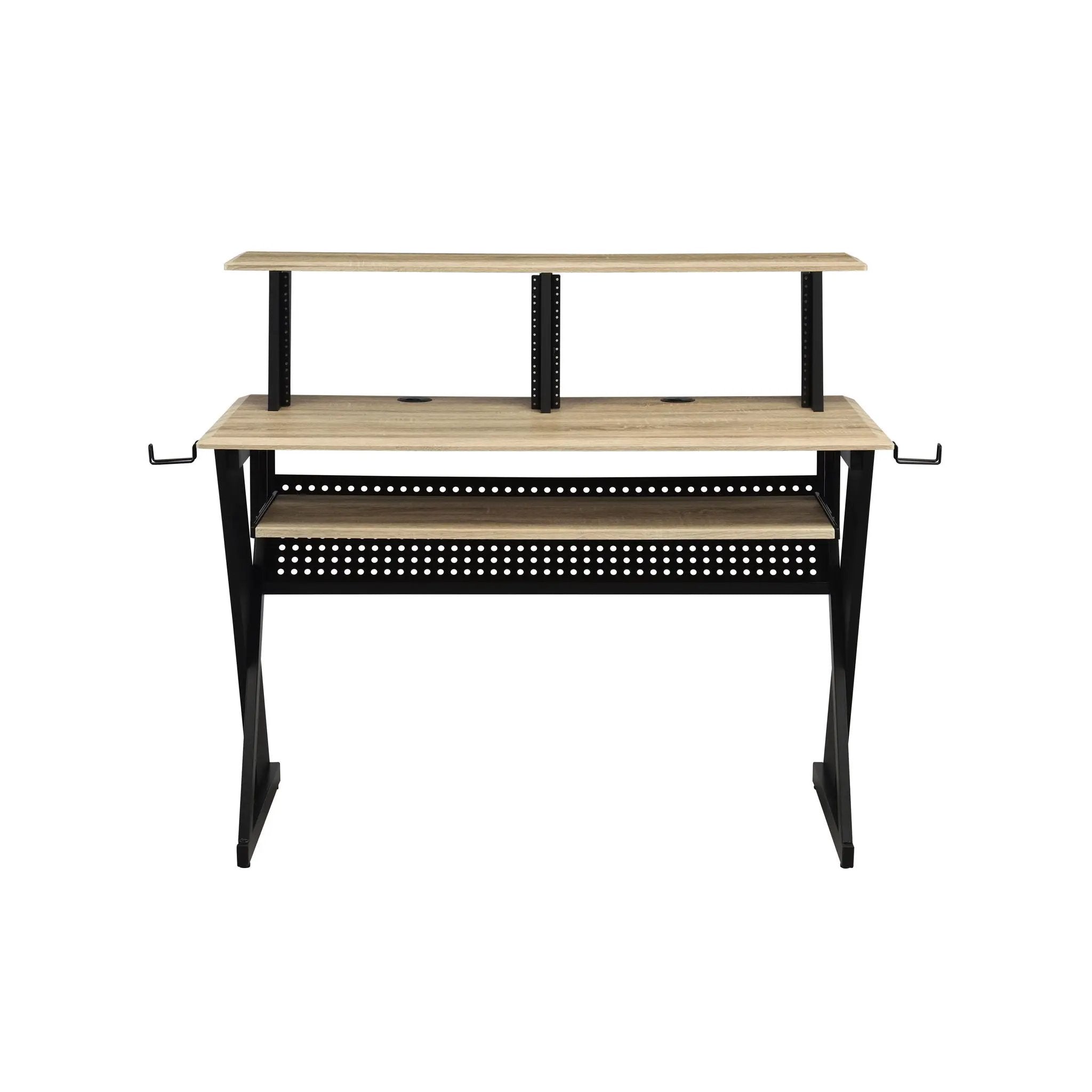 Eleazar Music Recording Studio Desk - Natural Oak by HouseOfZazla