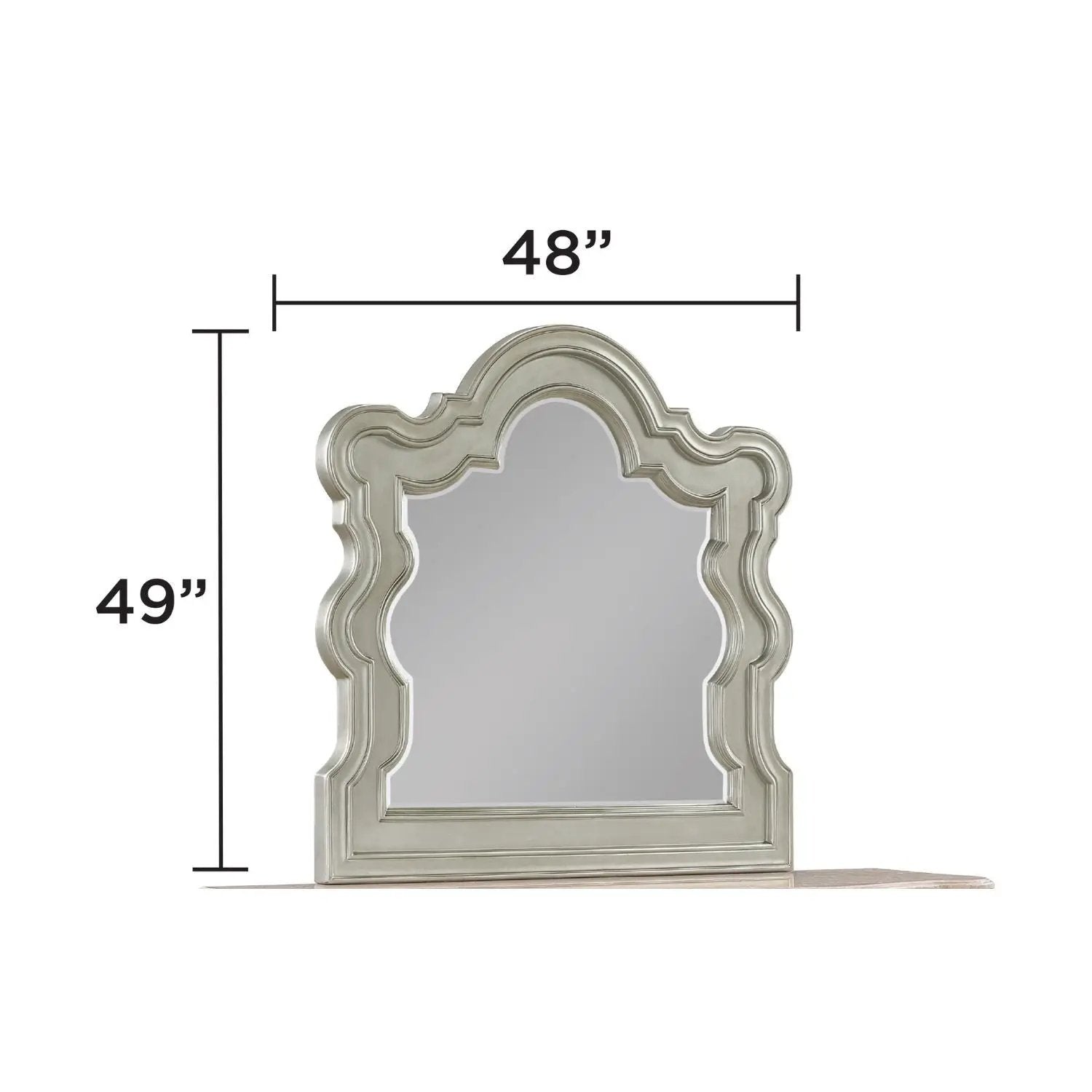Bella - Bedroom Mirror (Dresser Not Included) - Champagne by HouseOfZazla