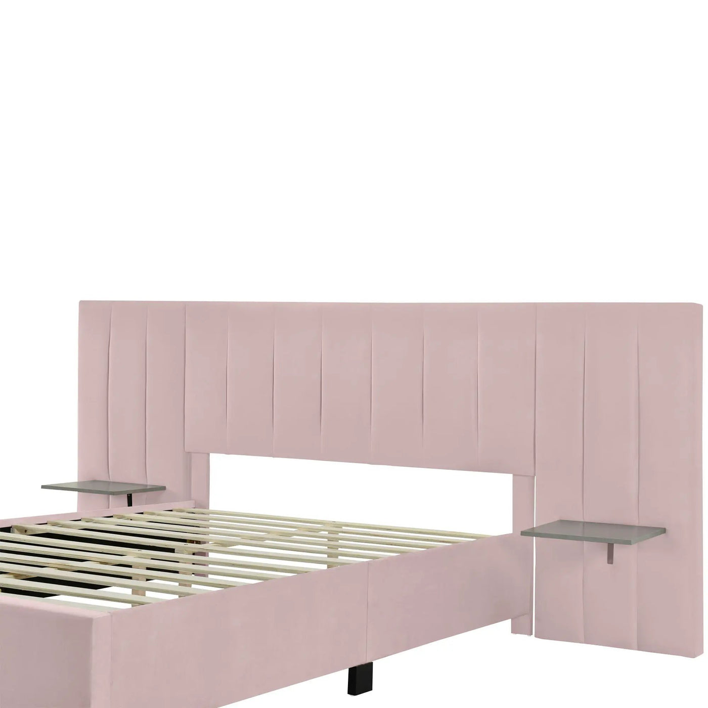 Upholstered Platform Bed With Big Headboard by HouseOfZazla