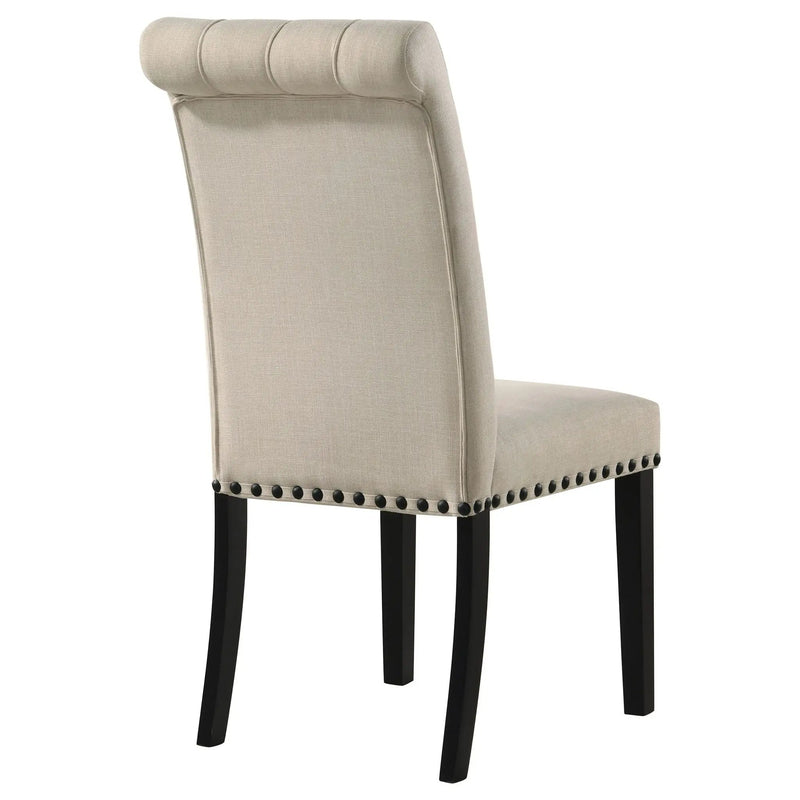 Alana Fabric Upholstered Dining Side Chair Beige (Set of 2) by Unique Piece Furniture