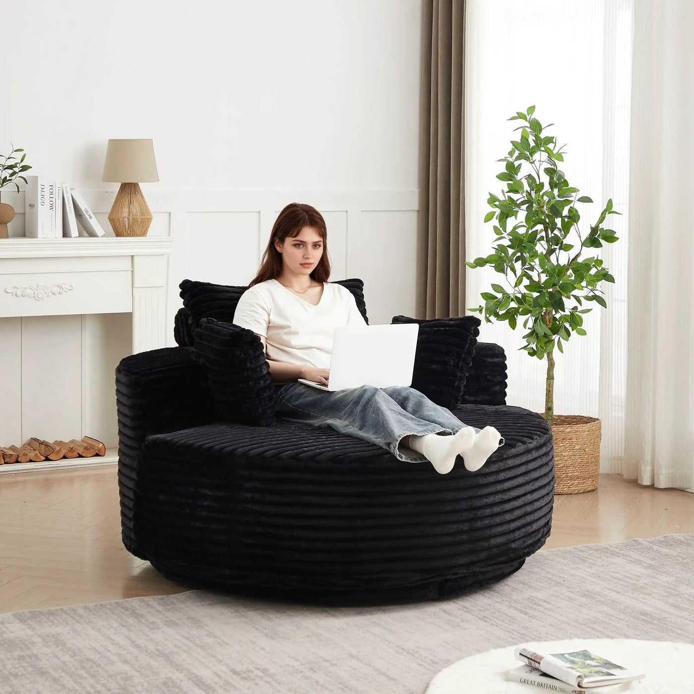 Swivel Chair With 360° Rotation For Living Room by HouseOfZazla