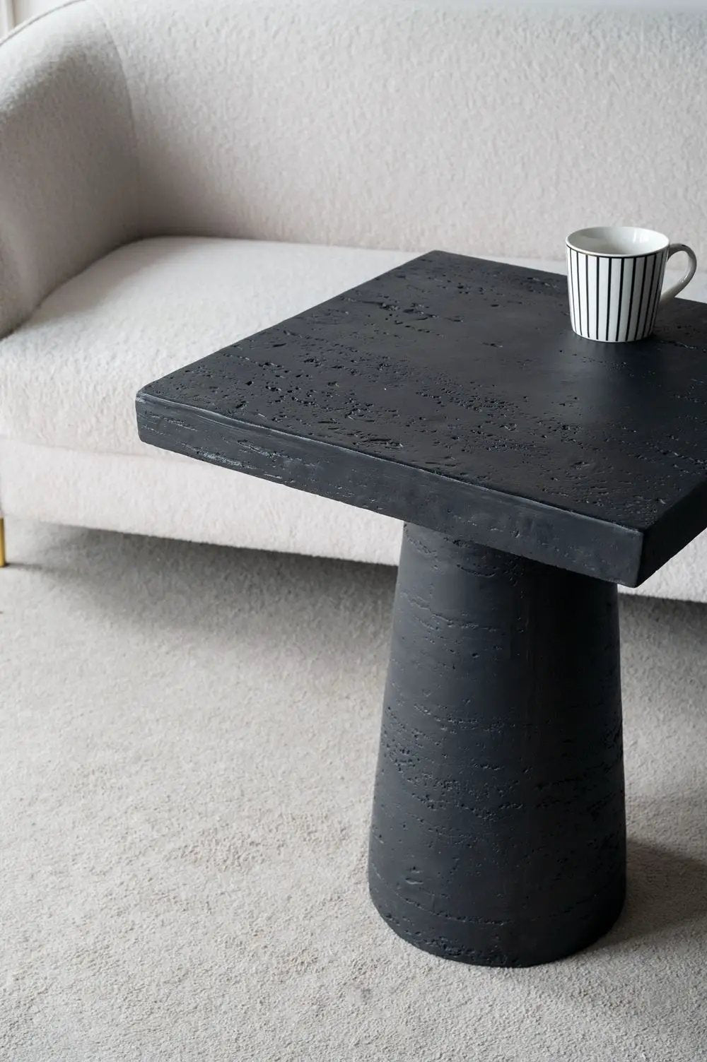 Square Side Table With Pedestal Base by HouseOfZazla