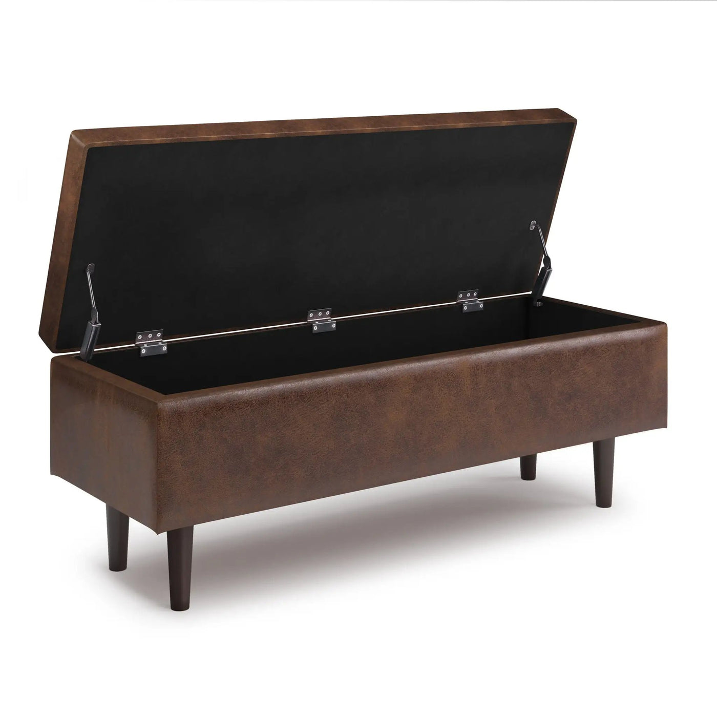 Shay - Large Square Coffee Table Storage Ottoman Mid-Century Style by HouseOfZazla