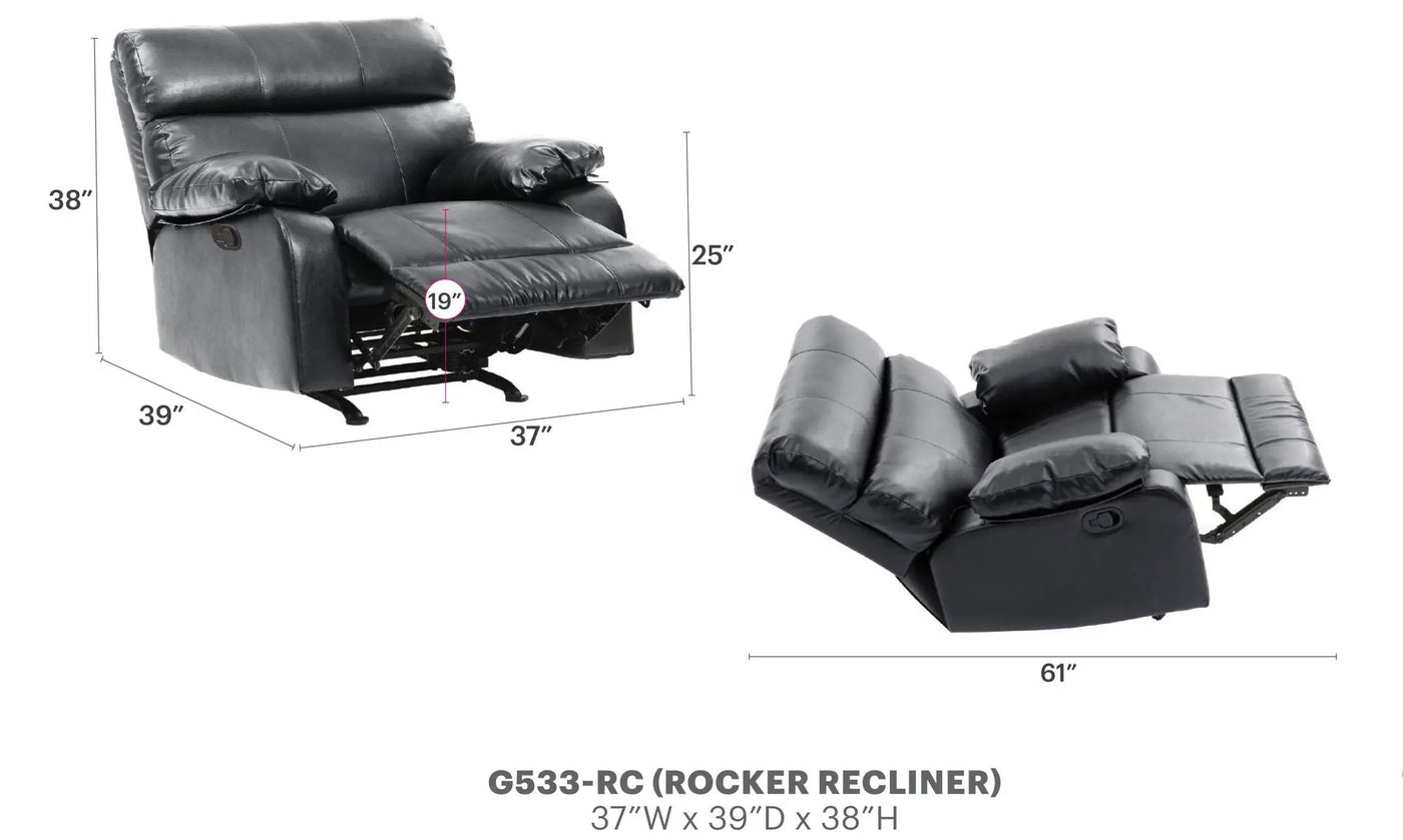 Modern Design Rocker Recliner by HouseOfZazla