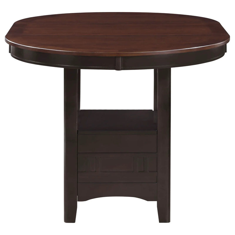 Lavon Oval 60-inch Counter Height Extension Dining Table Chestnut by Unique Piece Furniture