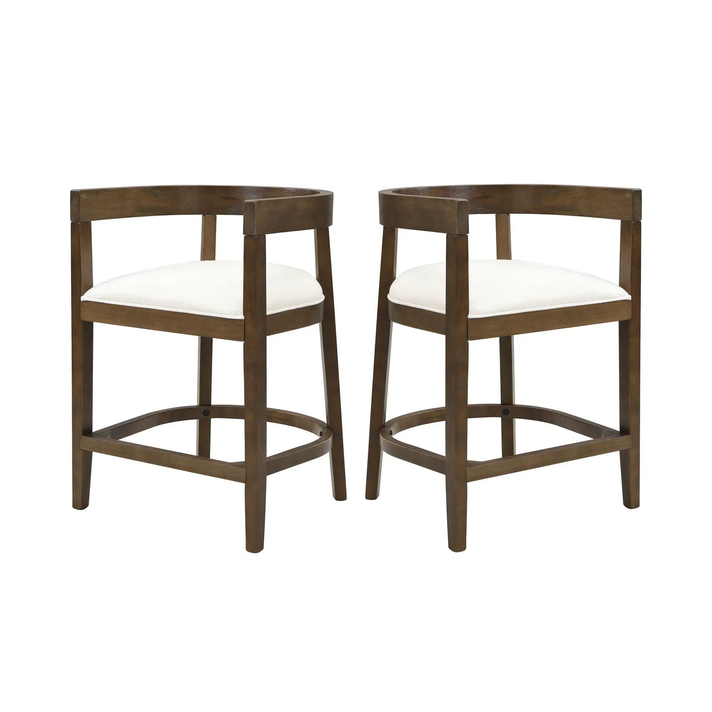 Modern Rubberwood Counter Stool Set With Upholstered Seats by HouseOfZazla