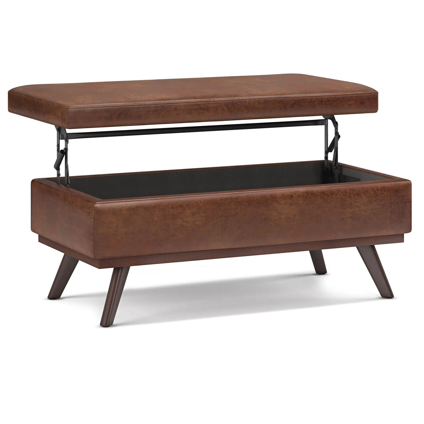 Owen - Lift Top Large Coffee Table Storage Ottoman, Mid Century Style by HouseOfZazla