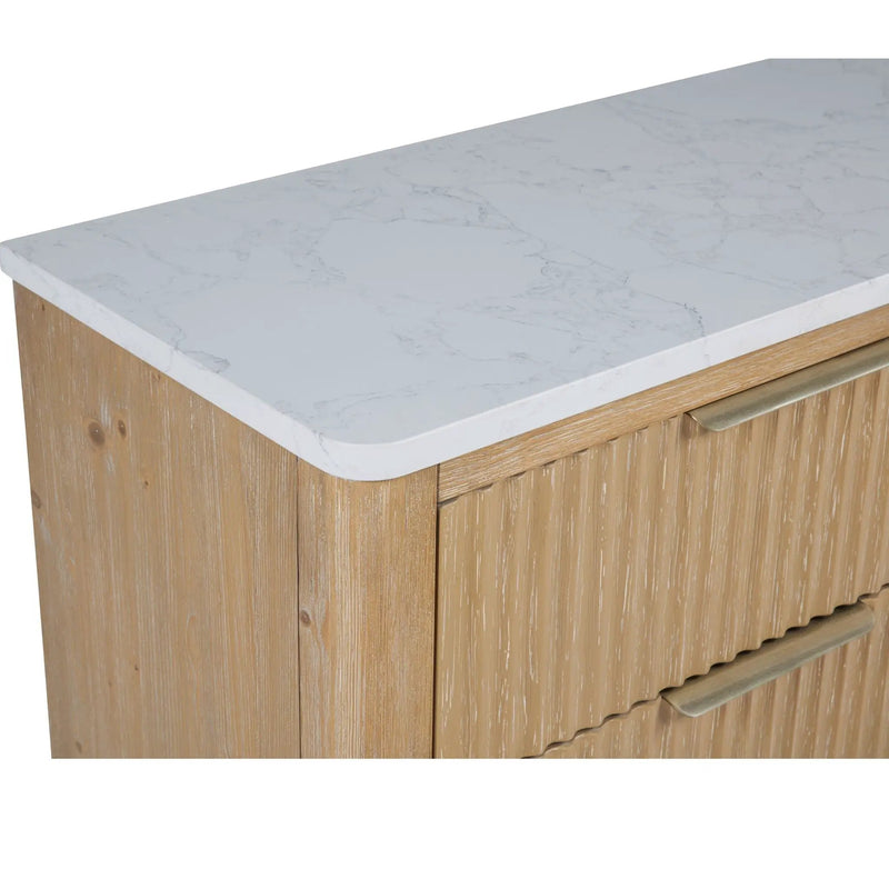 6 Drawers Dresser With Accented Hardware - Natural Wood by HouseOfZazla