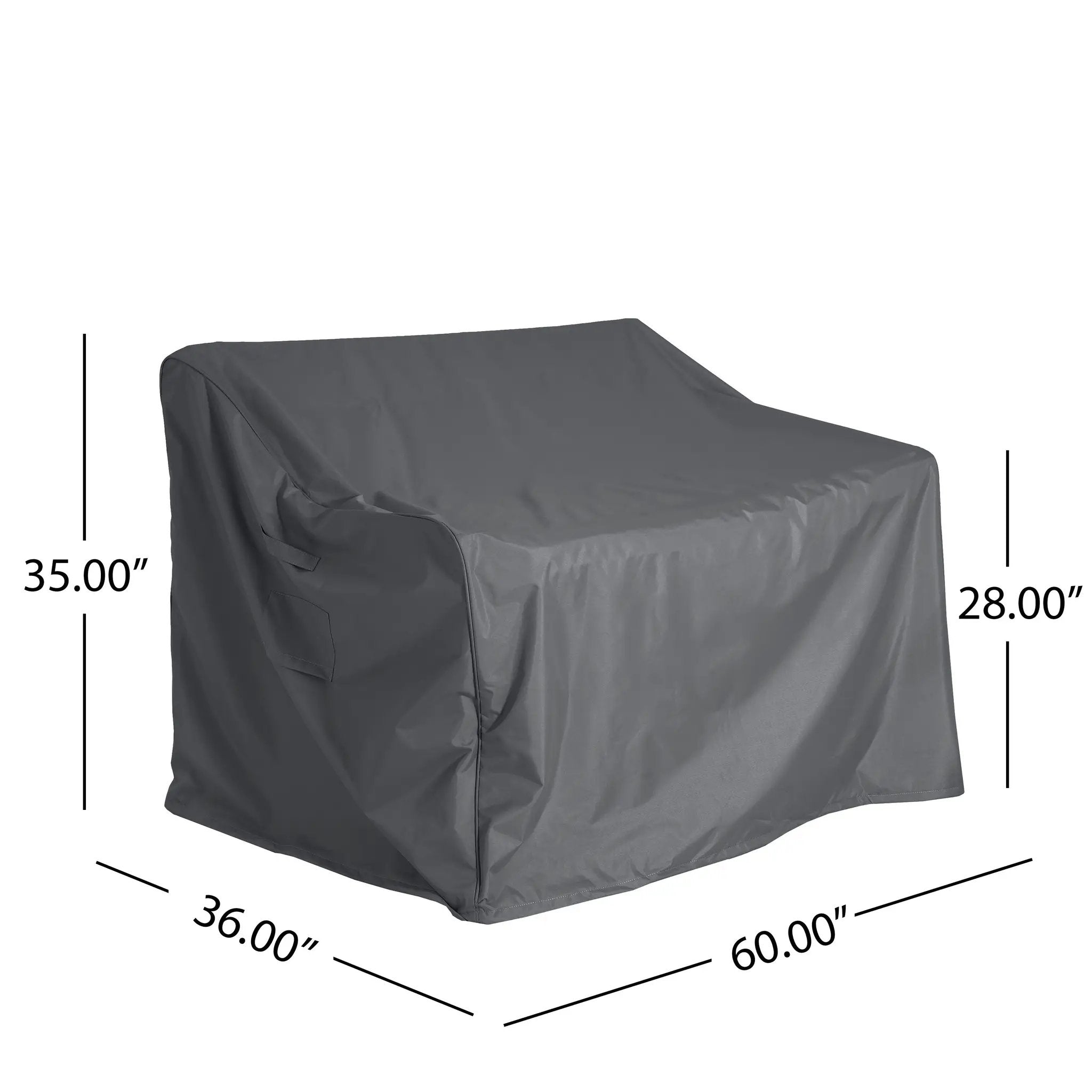 Shield Outdoor Loveseat Sofa Cover Dark Gray by HouseOfZazla