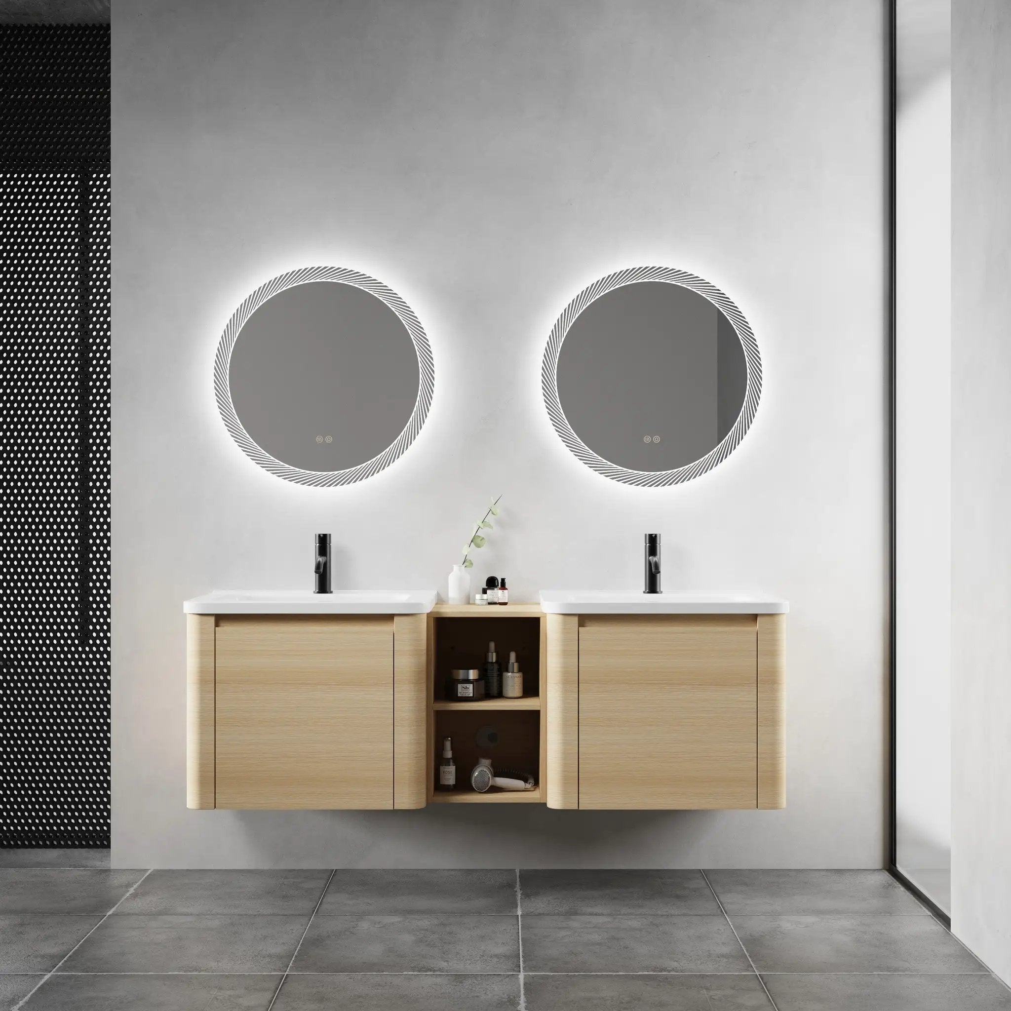 60'' Wall-Mounted Bathroom Vanity with Storage by HouseOfZazla