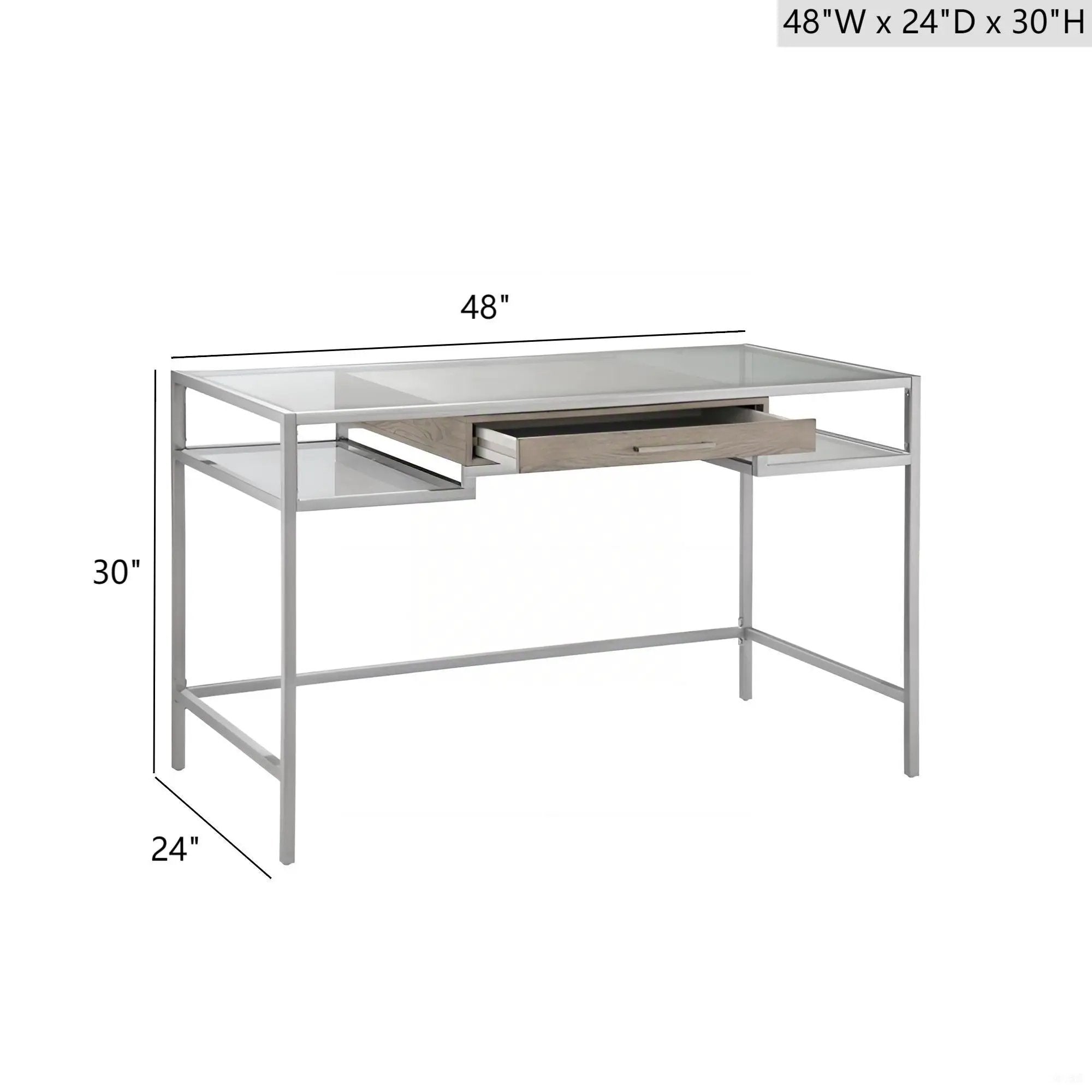 Adela - Writing Desk - Antique Silver by HouseOfZazla