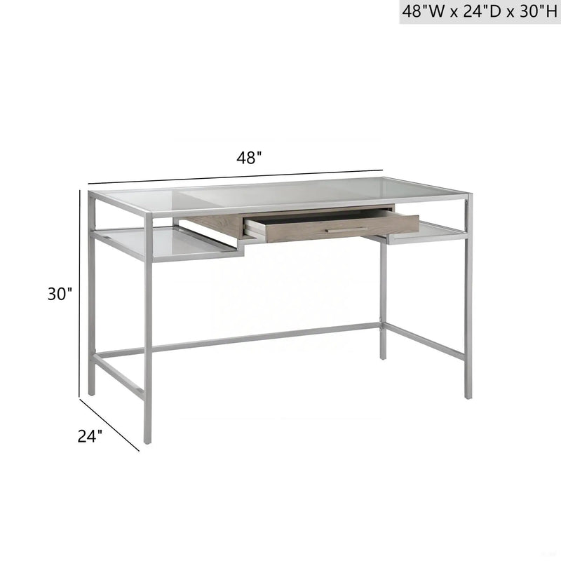 Adela - Writing Desk - Antique Silver by HouseOfZazla
