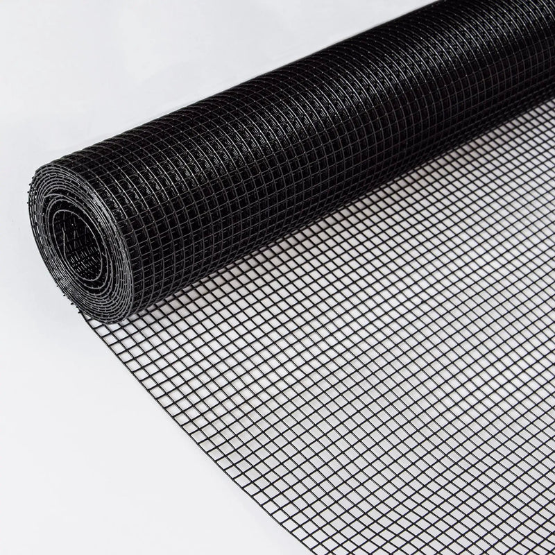 Vinyl Coated Hardware Cloth 19 Gauge Welded Wire Fence For Poultry Netting And Chicken Coop - Black by HouseOfZazla