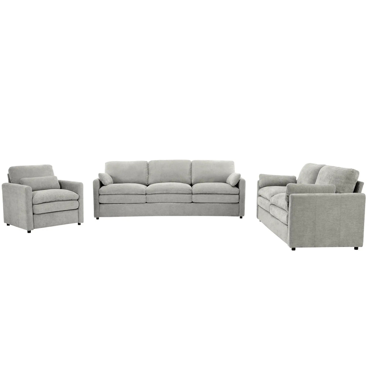 Cozy Sofa Set Oversized Comfy Cloud Sofa with Double Cushion by HouseOfZazla