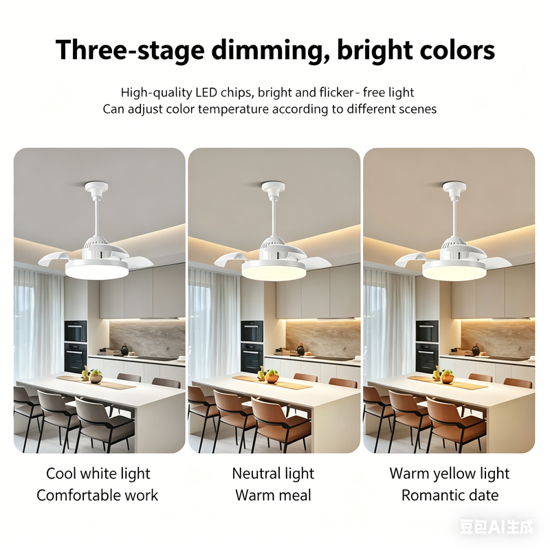 Bulb-Type Small Ceiling Fan with Retractable Blades and Remote Control by HouseOfZazla