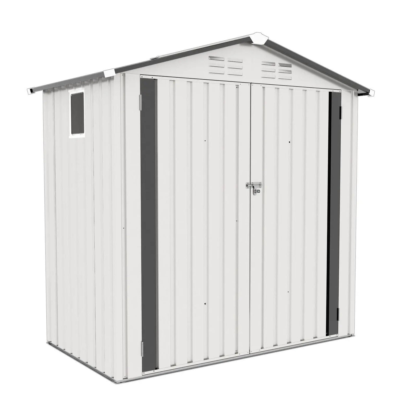 Garden Tool Shed Metal Storage Shed With Peaked Roof Waterproof Lockable Door by HouseOfZazla