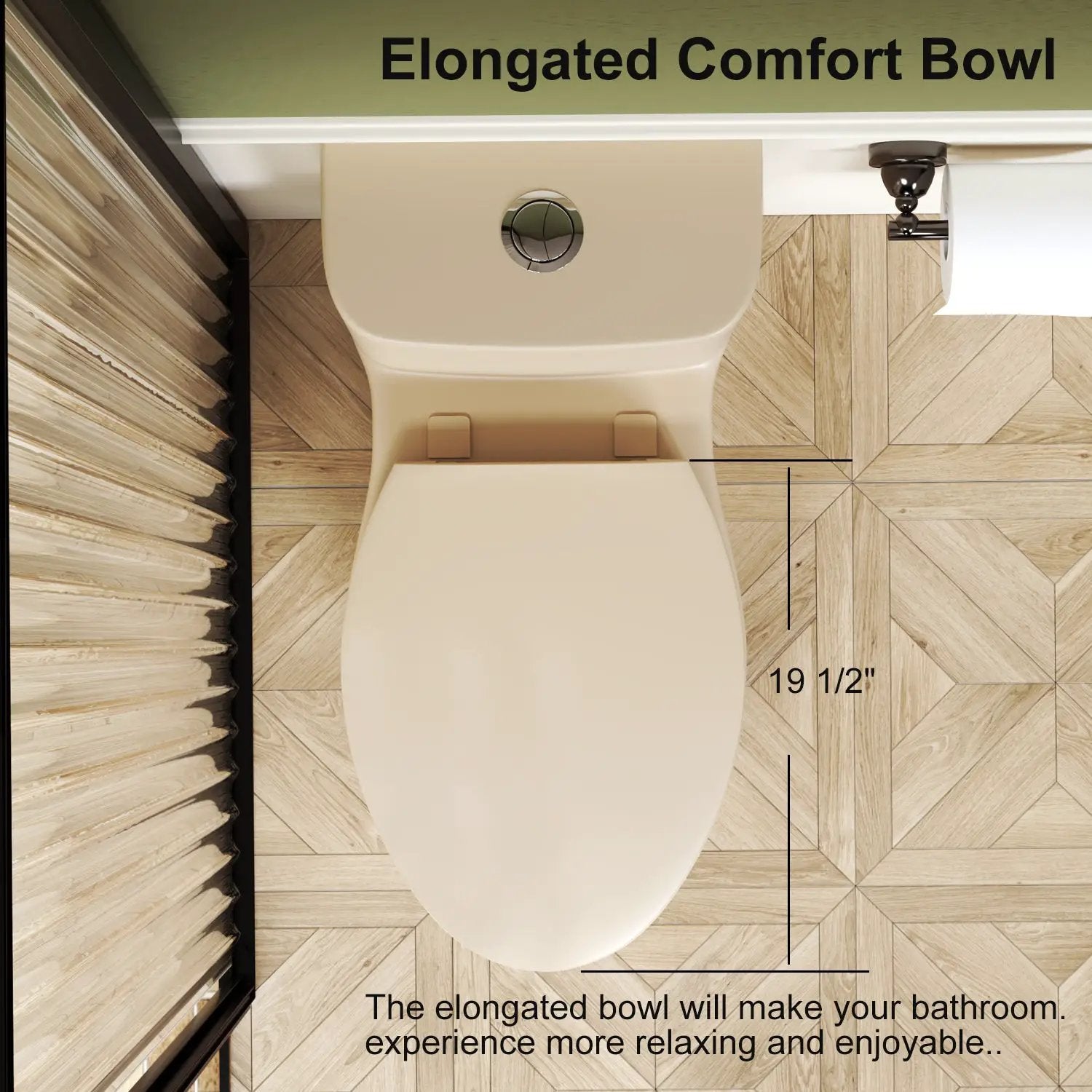 1.1/1.6 GPF Tornado Flush One-Piece Toilet with Comfort Chair Seat ADA Height 17" by HouseOfZazla