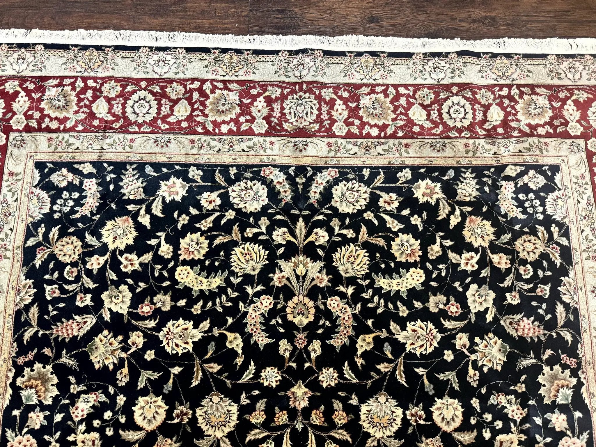 Black Pak Persian Rug 8x10, Floral Allover by Jewel Rugs