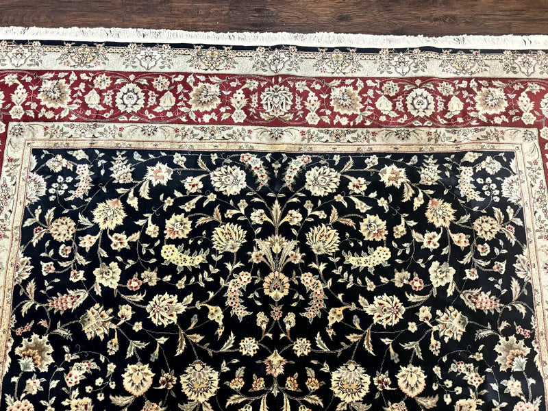Black Pak Persian Rug 8x10, Floral Allover by Jewel Rugs