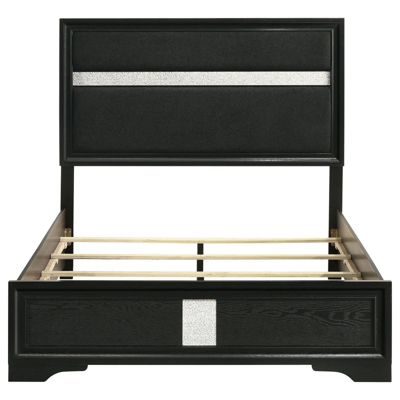 Miranda 54-inch Upholstered Full Panel Bed Black by Unique Piece Furniture