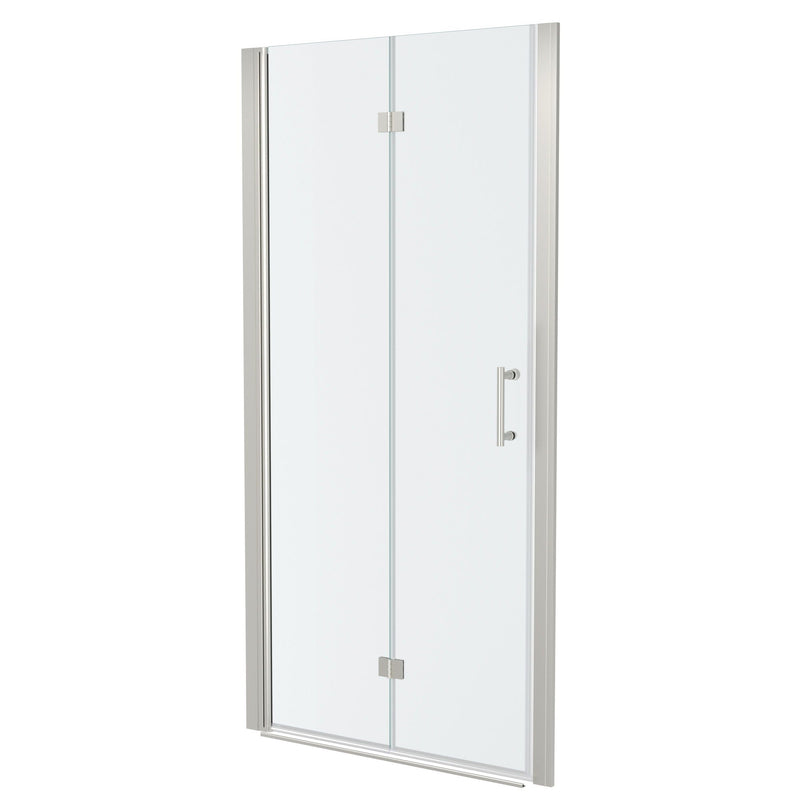 Fold Frameless Shower Door With Tempered Glass by HouseOfZazla