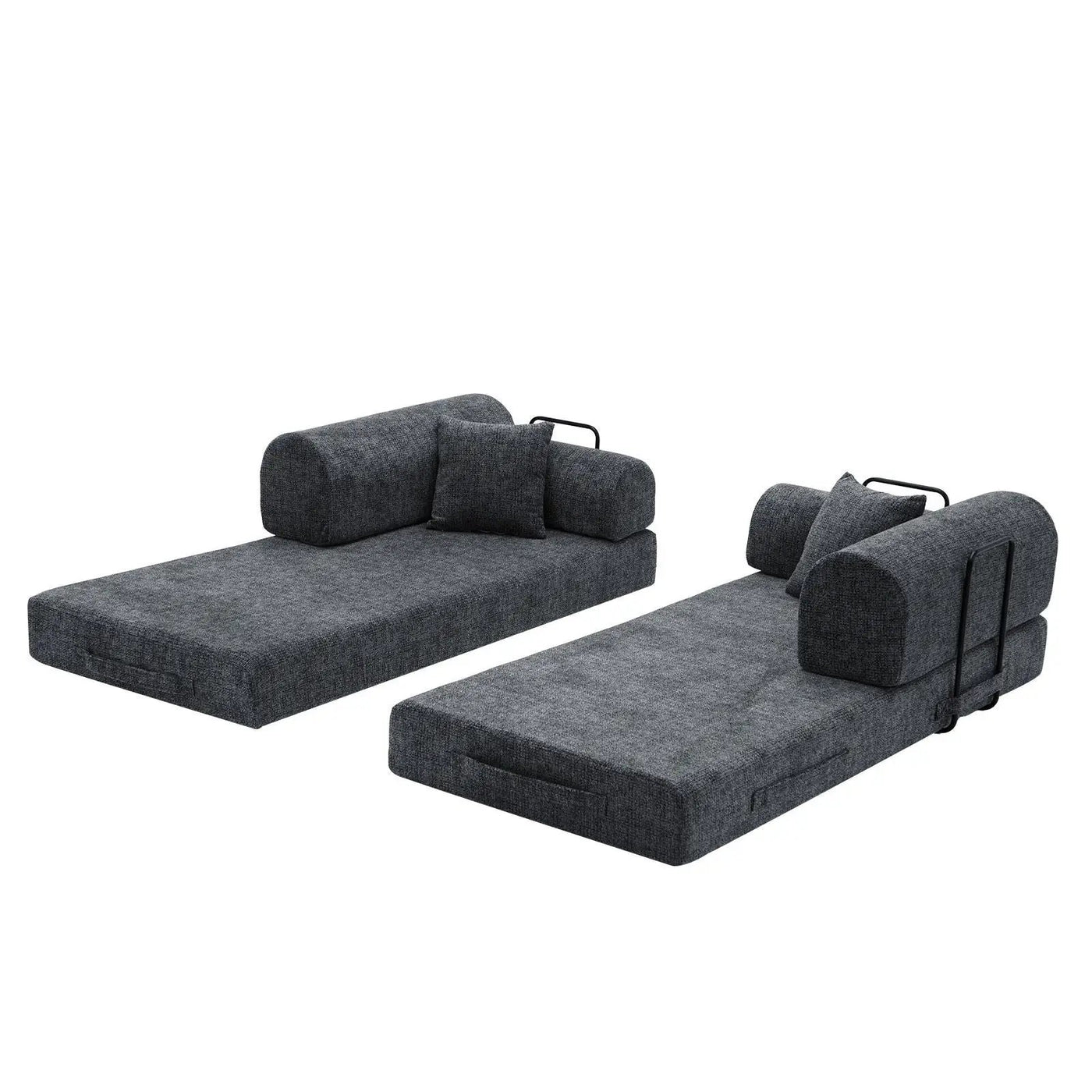 Modern 2 Tone Fabric Convertible Sleeper Sofa Bed by HouseOfZazla