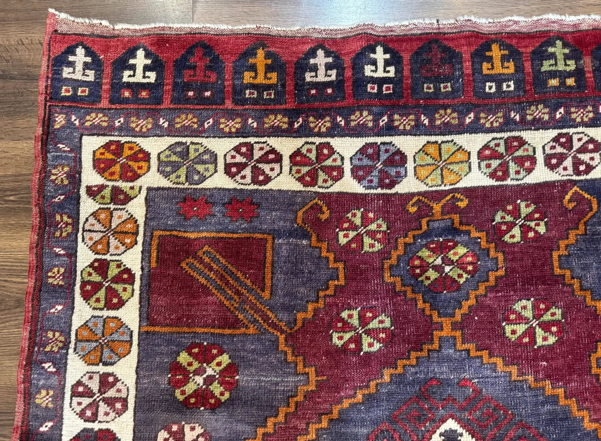Turkish Kazak Rug 5x7, Geometric by Jewel Rugs